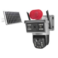 Solar 4G Sım Kartlı Speed Dome Ip Güvenlik Kamerası 2 X 3MP V380 X5-TECH YT-15G