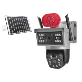 Solar 4G Sım Kartlı Speed Dome Ip Güvenlik Kamerası 2 X 3MP V380 X5-TECH YT-15G