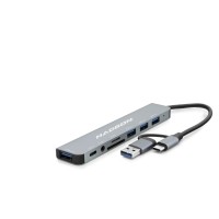 Usb 3.0 & Type-C Hub Audio Kart Okuyucu 8 Port - Gri HDX7828