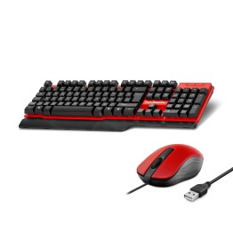 Klavye Ve Mouse Seti - Kırmızı Siyah HD861K