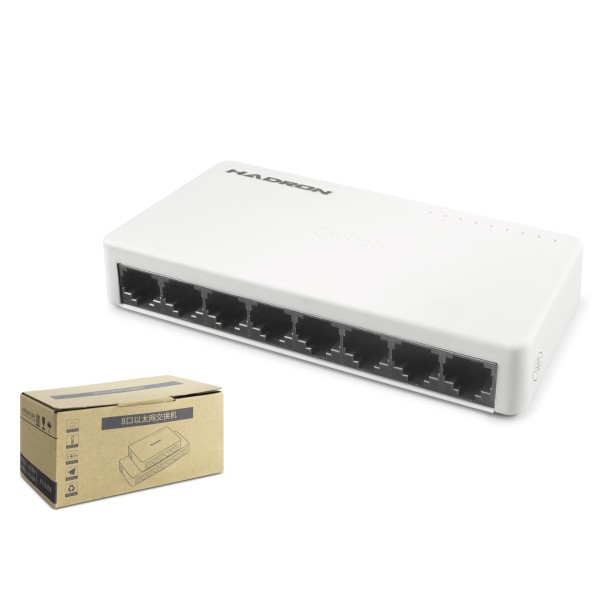 Ethernet Switch 8 Port 10/100 Mbps - Beyaz HDX1366