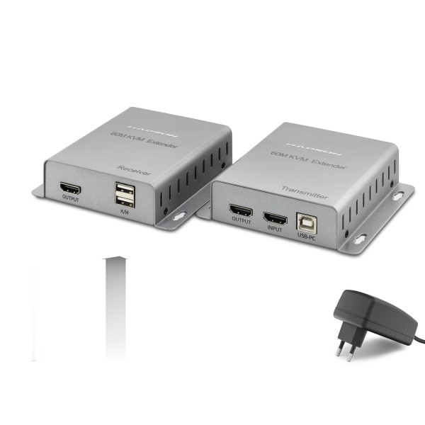 Hdmı Kvm Extender Loop Out 1080p 60 Hz 60 M Gri HDX1355