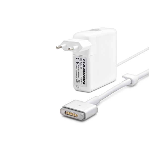 20V 4.25A 85W Laptop Adaptörü - T Tip - Macbook Uyumlu - Beyaz HD795