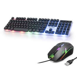 Klavye Ve Mouse Seti Led - Siyah KGC10