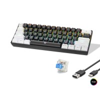 Mekanik Rgb Klavye Blue Switch - Siyah Beyaz MF1701BW