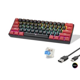 Mekanik Rgb Klavye Blue Switch - Siyah Kırmızı MF1701BR