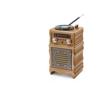 Bluetooth Nostaljik Fm Radyo Usb Tf Aux Hoparlör - Kahverengi FX2502B