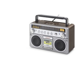 Bluetooth Nostaljik Fm Radyo Usb Tf Aux Taşınabilir Hoparlör - Gri FX2508B