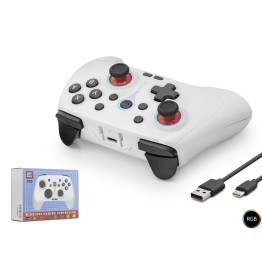 Bluetooth Gamepad Pc Ios Android Switch Ps3 Ps4 Uyumlu Rgb - Beyaz ND505W