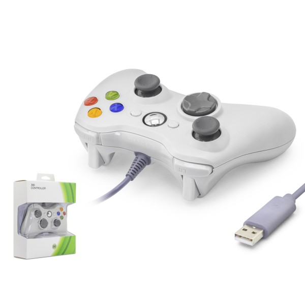 Gamepad Pc Xbox 360 Uyumlu Kablolu - Beyaz ND506W