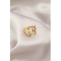 Gold Renk Metal Model Kadın Yüzük TJ-BYK2191