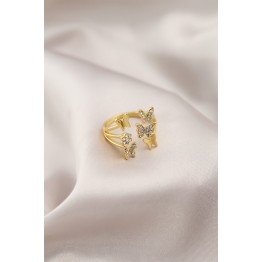 Gold Renk Metal Model Kadın Yüzük TJ-BYK2191