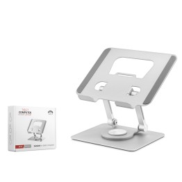 Metal 360 Derece Dönebilen Kompakt Tablet Ve Laptop Standi - Silver HDX8020
