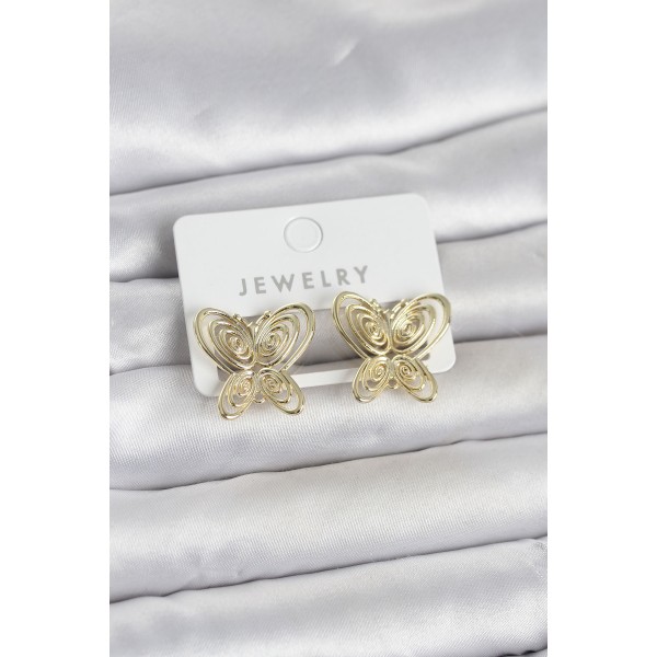 Füsun Küpesi Model Gold Renk Model Pirinç Kadın Küpe TJ-BKP11720