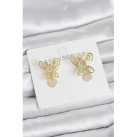 Füsun Küpesi Model Gold Renk Model Pirinç Kadın Küpe TJ-BKP11721