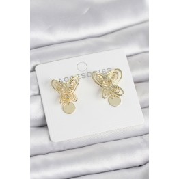 Füsun Küpesi Model Gold Renk Model Pirinç Kadın Küpe TJ-BKP11721