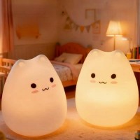 Kedi Şekilli Renk Değiştirebilen Dokunmatik Gece Lambası MZ-N30