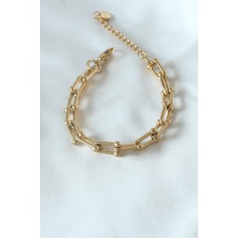 316L Çelik Gold Renk Model Kadın Bileklik TJ-BB5101