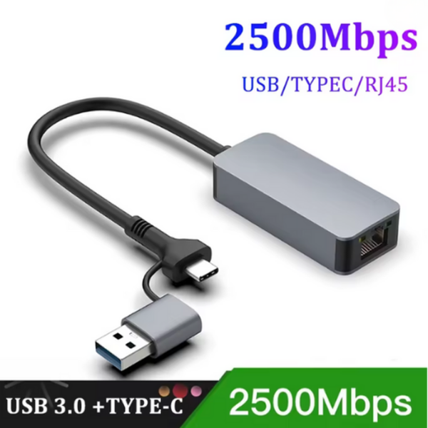 Usb/Type C 2.5G Ethernet Çevirici ZR1144
