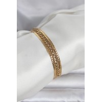 316L Çelik Gold Renk 3'lü Kadın Bileklik TJ-BB8384