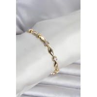 Pirinç Gold Renk Sütun Model Kadın Bileklik TJ-BB8404