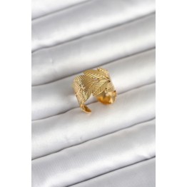 316L Çelik Gold Renk Başak Modeli Kadın Yüzük TJ-BYK4162