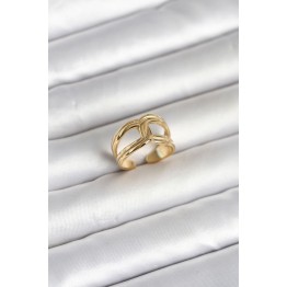 316L Çelik Gold Renk Düğüm Model Kadın Yüzük TJ-BYK4165