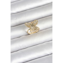 Pirinç Gold Renk Füsun Model Kadın Yüzük TJ-BYK4184