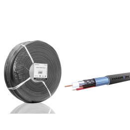Cctv Kablo Mini Coax Eco Cca Pe 2X0.50 Mm Dış Mekan 250 M - Siyah HDX5582-250