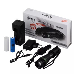 Zoomlu Güçlü El Feneri Ayarlanabilir Işık Açısı Yüksek Performans LED Aydınlatma WT-037