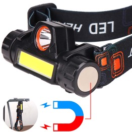 Şarjlı Dayanıklı Balıkçı Kafa Lambası Güçlü LED Aydınlatma Suya Dayanıklı Model WT-056