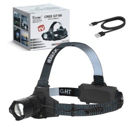 GT100 LED Şarjlı Kafa Lambası Güçlü Aydınlatma Yüksek Performanslı Profesyonel Model WT-628