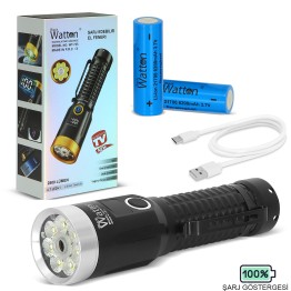 2800 Lümen Özel Seri LED Çalışma Lambası – Yeşil Özellikli, Mıknatıslı, USB Şarjlı El Feneri WT-735
