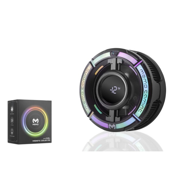 Manyetik Telefon Soğutucu Fan 15W Rgb Dijital Ekranlı Siyah CX15
