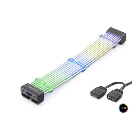 2X8 Pin Argb Pcie Gpu Güç Uzatma Kablosu Bükülebilir 2 Mm 108 Led Siyah ND2813B