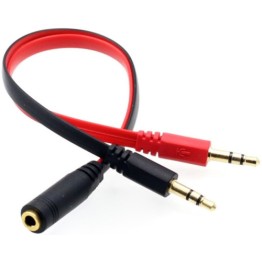 Tek Girişli Kulaklığı Mikrofon ve Ses Çeviren Kablo RXY-4611