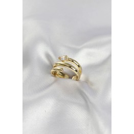 Pirinç Gold Renk Sarmal Yılan Model Kadın Yüzük TJ-BYK4197