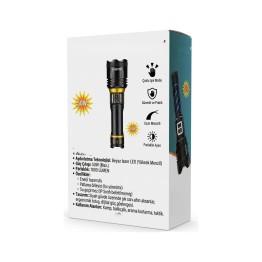 50W 1000 Lümen Yüksek Menzil Şarjlı El Feneri RT-453