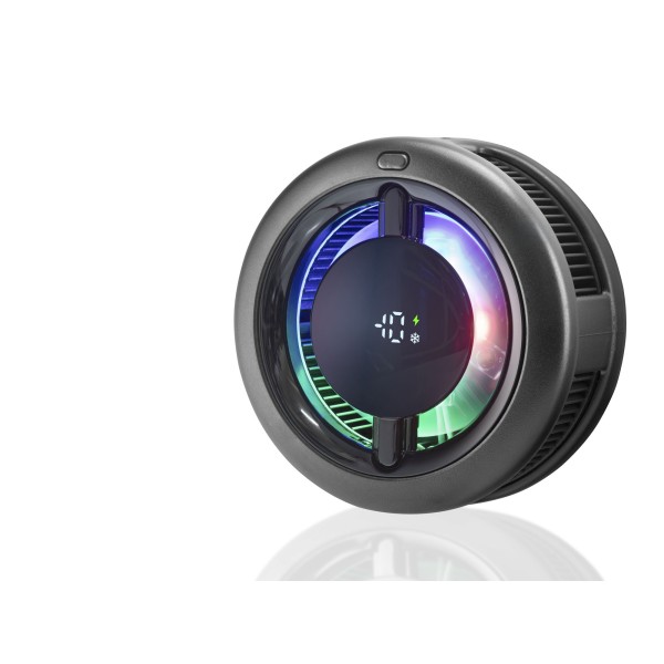 Manyetik Telefon Soğutucu Fan Rgb Dijital Ekranlı - Siyah CX19
