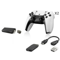Retro Oyun Stick Hdmi Çift Gamepad Seti 2.4G Kablosuz - Beyaz HD331