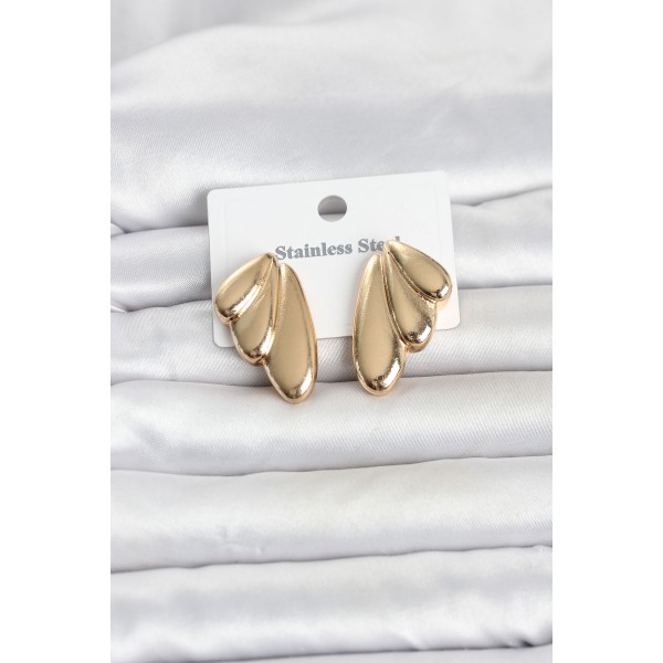 316L Çelik Gold Renk Vintage Kadın Küpe TJ-BKP11808
