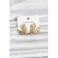 316L Çelik Gold Renk Kalp Model Kadın Küpe TJ-BKP11809
