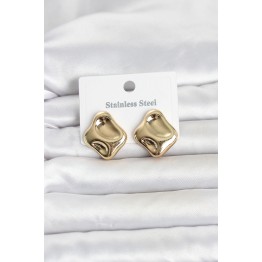 316L Çelik Gold Renk Plaka Model Kadın Küpe TJ-BKP11818