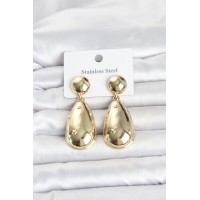 316L Çelik Gold Renk Damla Model Kadın Küpe TJ-BKP11830
