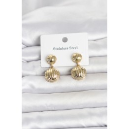316L Çelik Gold Renk Vintage Model Kadın Küpe TJ-BKP11837