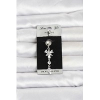 316L Cerrahi Çelik Sallantılı Zirkon Taşlı Model Göbek Piercing TJ-PR1410