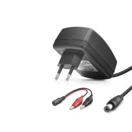 Akü Şarj Adaptörü 12V 2.5A 30W Krokodil Uç Siyah B5057