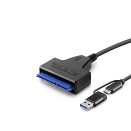 Type-C ve USB 3.0 to SATA HDD SSD Dönüştürücü Kablo 37 cm Siyah HDX5571