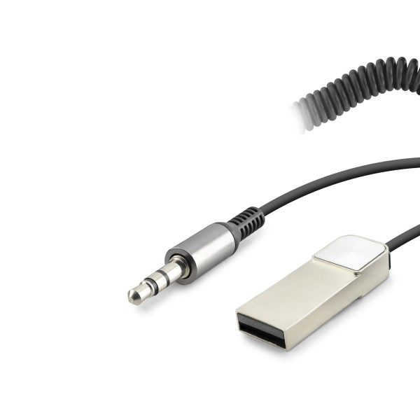 Aux Bluetooth Ses Alıcı Adaptör Dahili Kablolu Handsfree 3.5Mm - Siyah HD9005