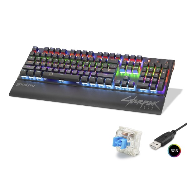 Mekanik Klavye Blue Switch Bilek Destekli Rgb - Siyah G525XB